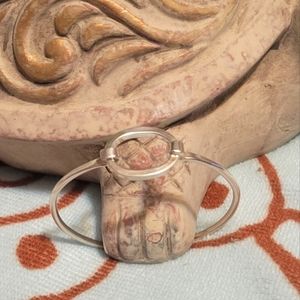 Geometric Sterling Silver Bangle Stacking Bracelet